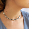 choker prata buzios