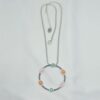 colar prata laranja, menta e rosa