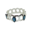 bracelete prata prateado topázio london