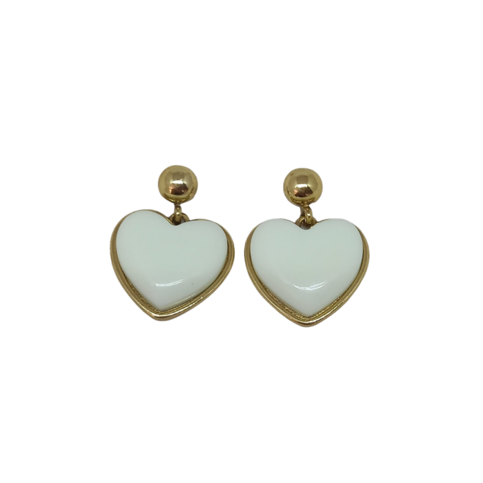 brinco off white ouro vintage