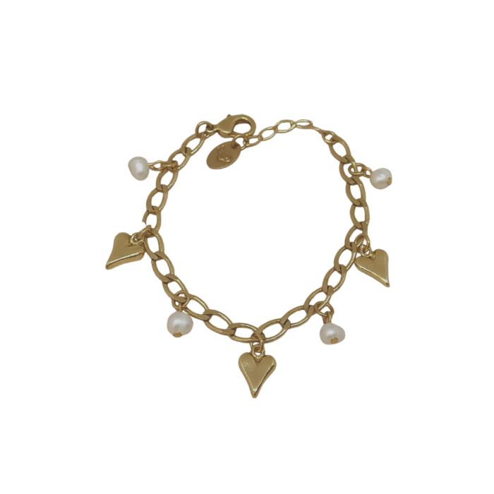 pulseira grumet pingentes ouro vintage