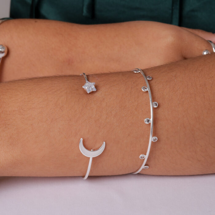 bracelete ajustavel prata