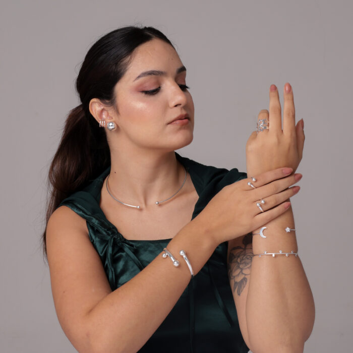 bracelete ajustavel prata
