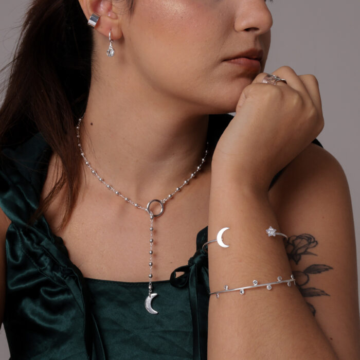 bracelete ajustavel prata