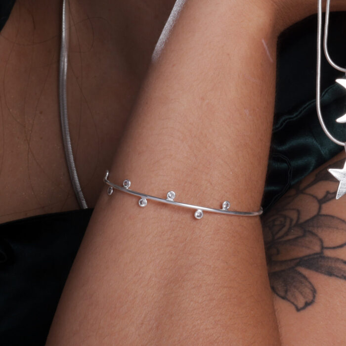 bracelete ajustavel prata