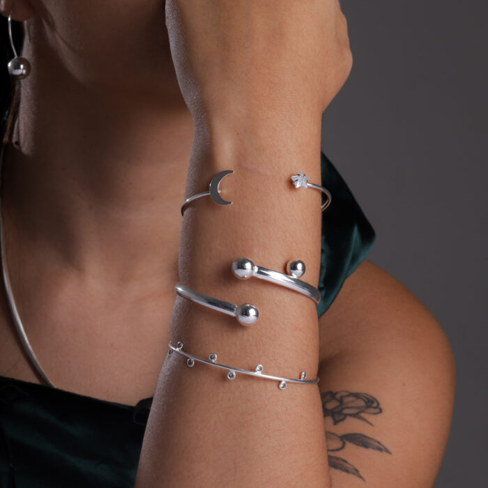 bracelete ajustavel prata